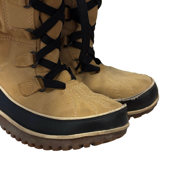 Sorel tivloli 2 Tan and Black Winter Rain Boots SZ 7 - Picture 8 of 14